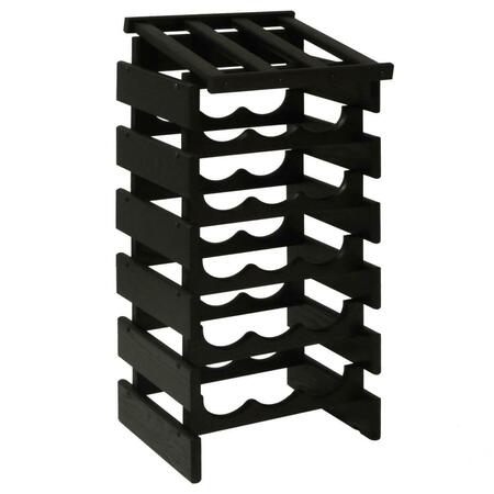 RAZOREDGE 18 Bottle Dakota Wine Rack with Display Top - Black RA3934966